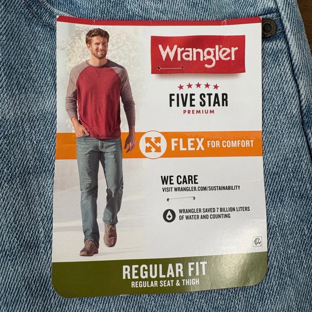Wrangler Jeans Mens 31x30 Light Wash NEW Custom Cow Print Pockets Western Indie